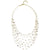 Seashell Tone Gemstones on Silk Thread Necklace - Reena