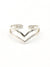 Double V Sterling Silver Ring