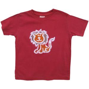 ORGANIC SHORT SLEEVE T-SHIRT-LION-RED (IS)