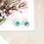 Marbled Glass Drop Earrings (Teal)