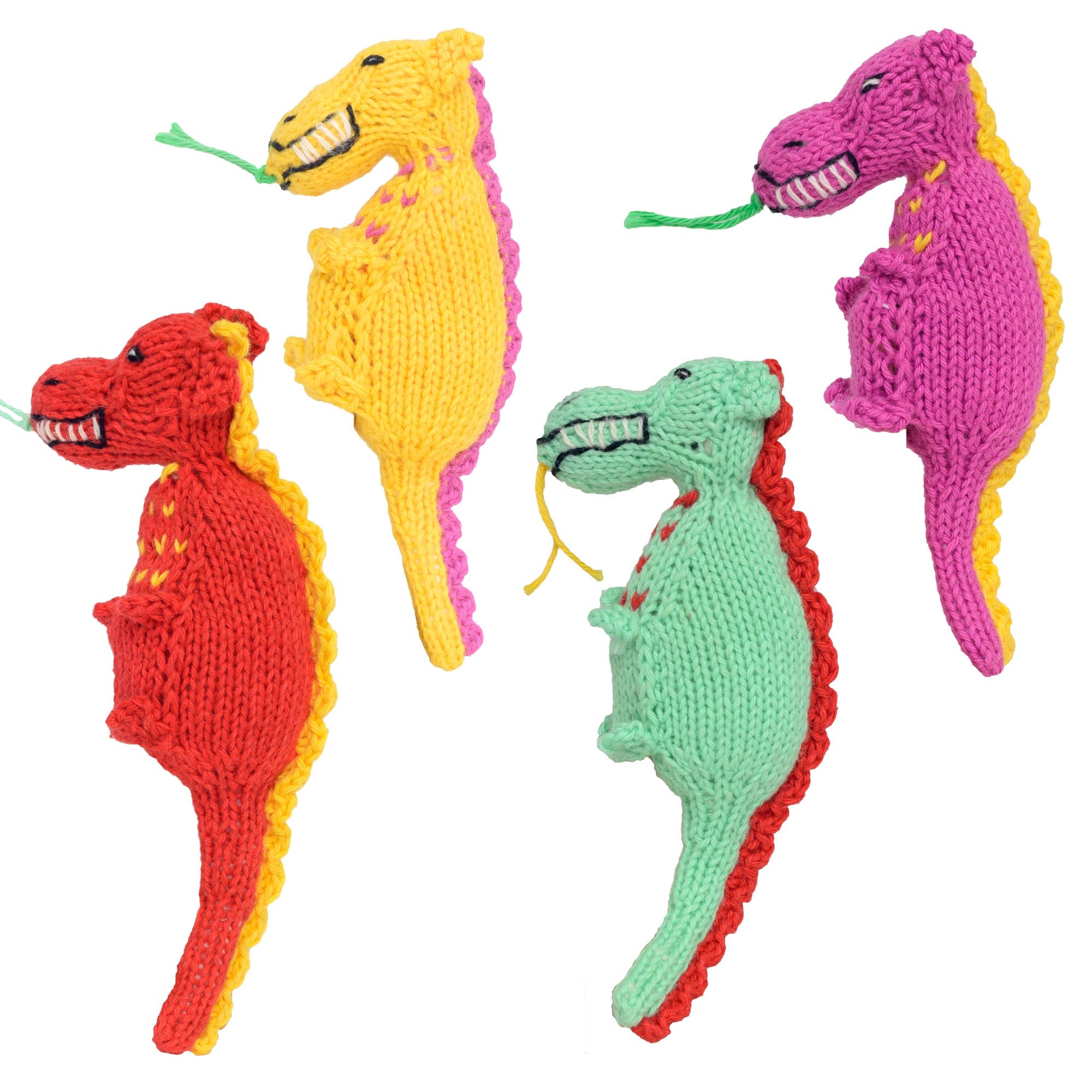 Dragon - Organic Cotton Finger Puppet - Natural Toy