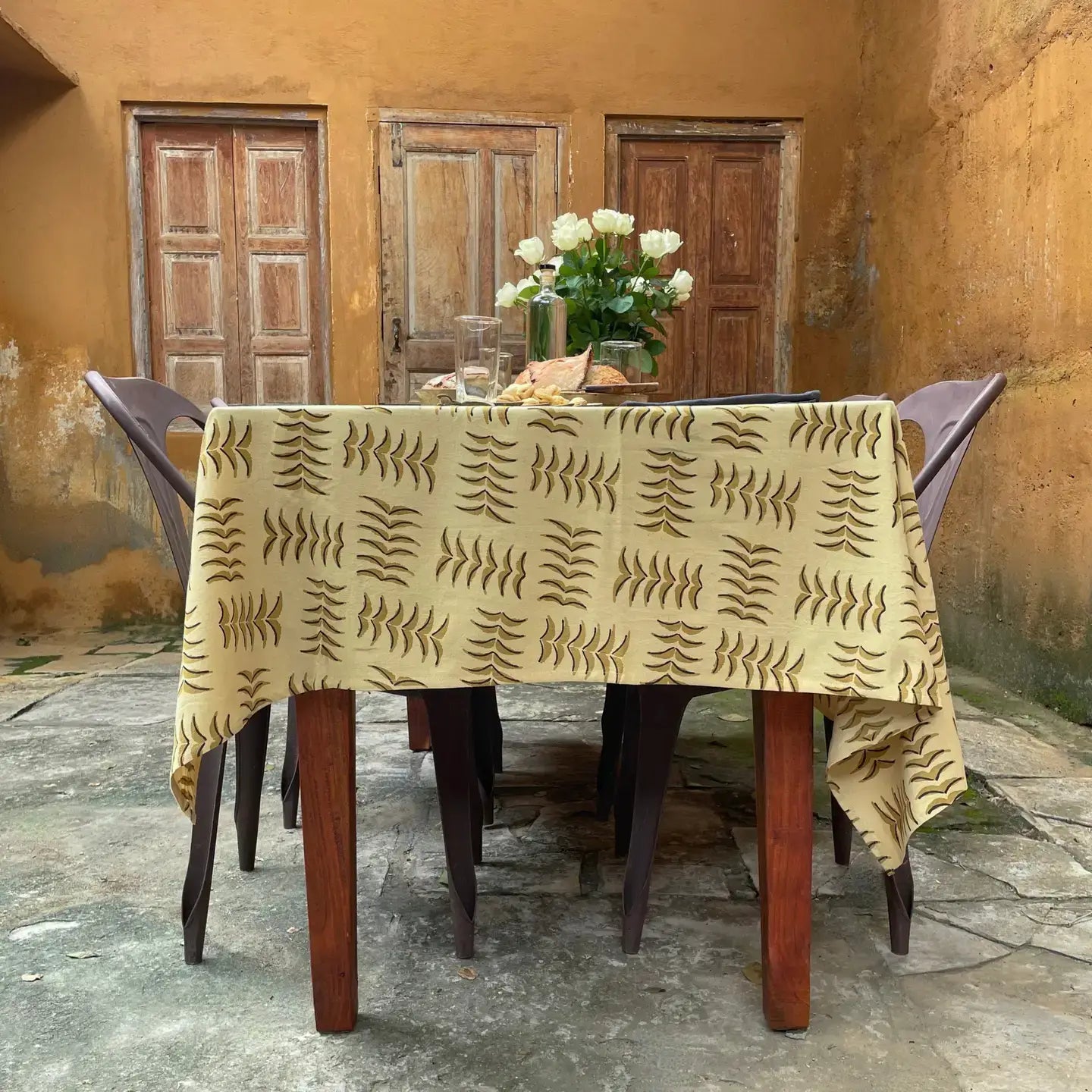 Neem Stem Tablecloth Handmade Fair-Trade