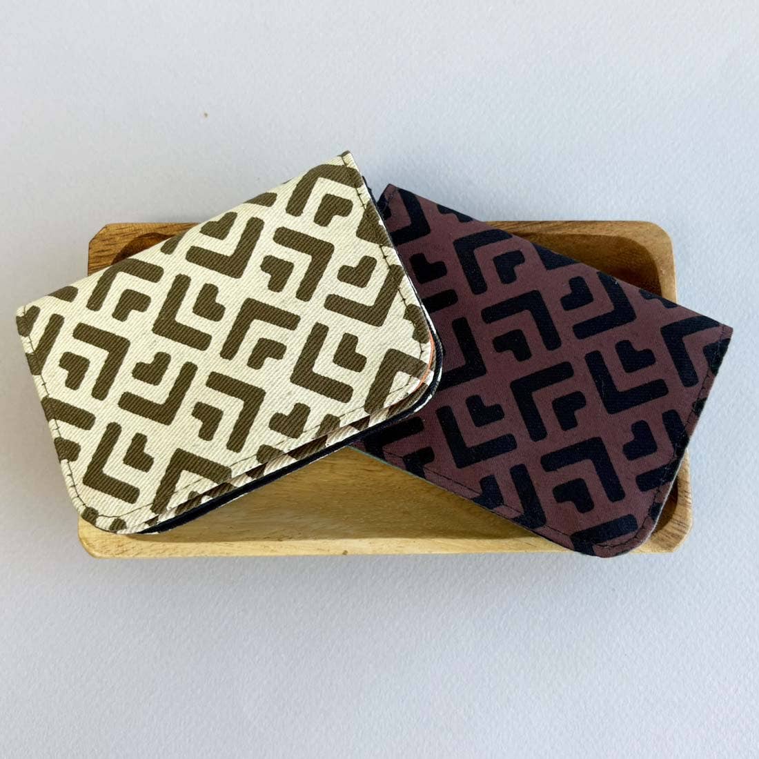 Cotton Card Holder - Funky Retro Prints - Mini Wallet