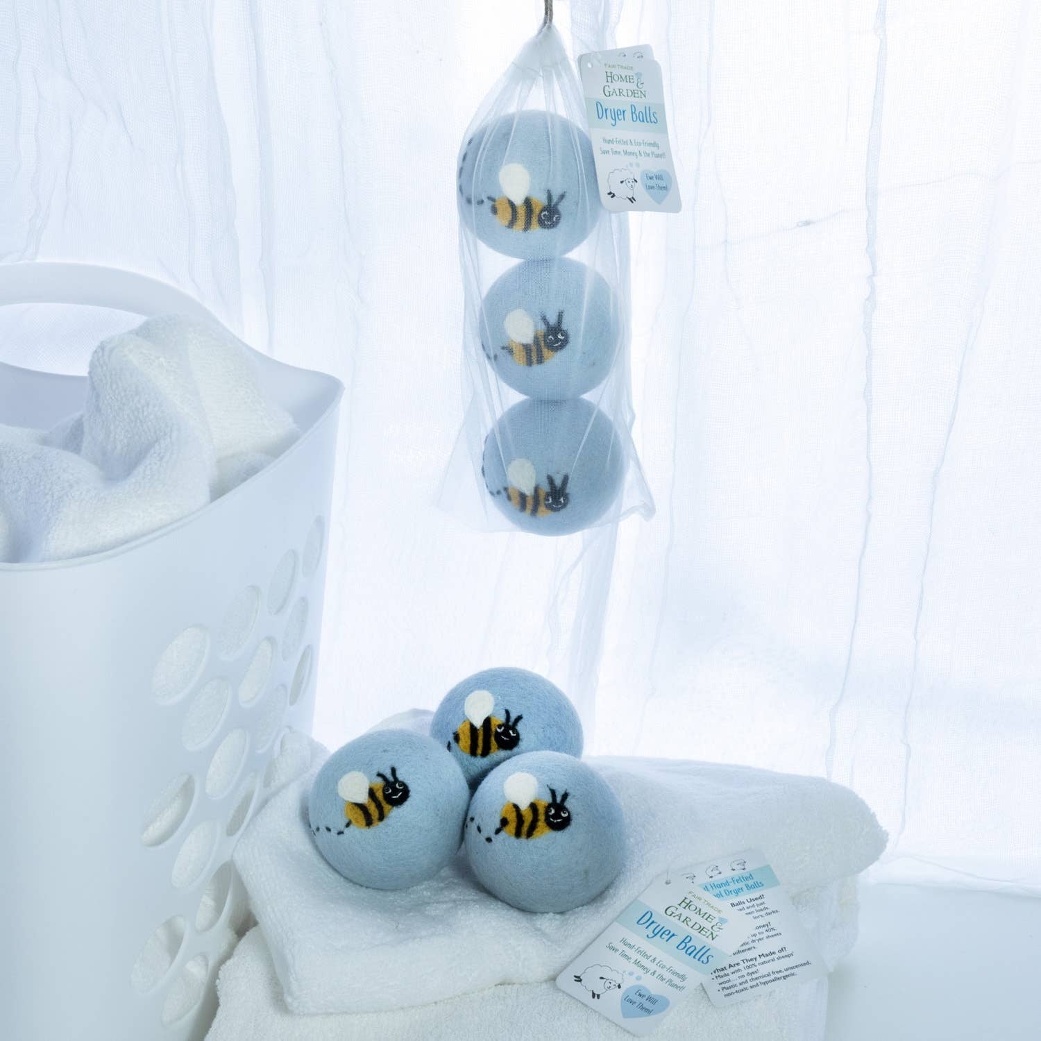 Dryer Balls: Busy Bee, Set Of 3