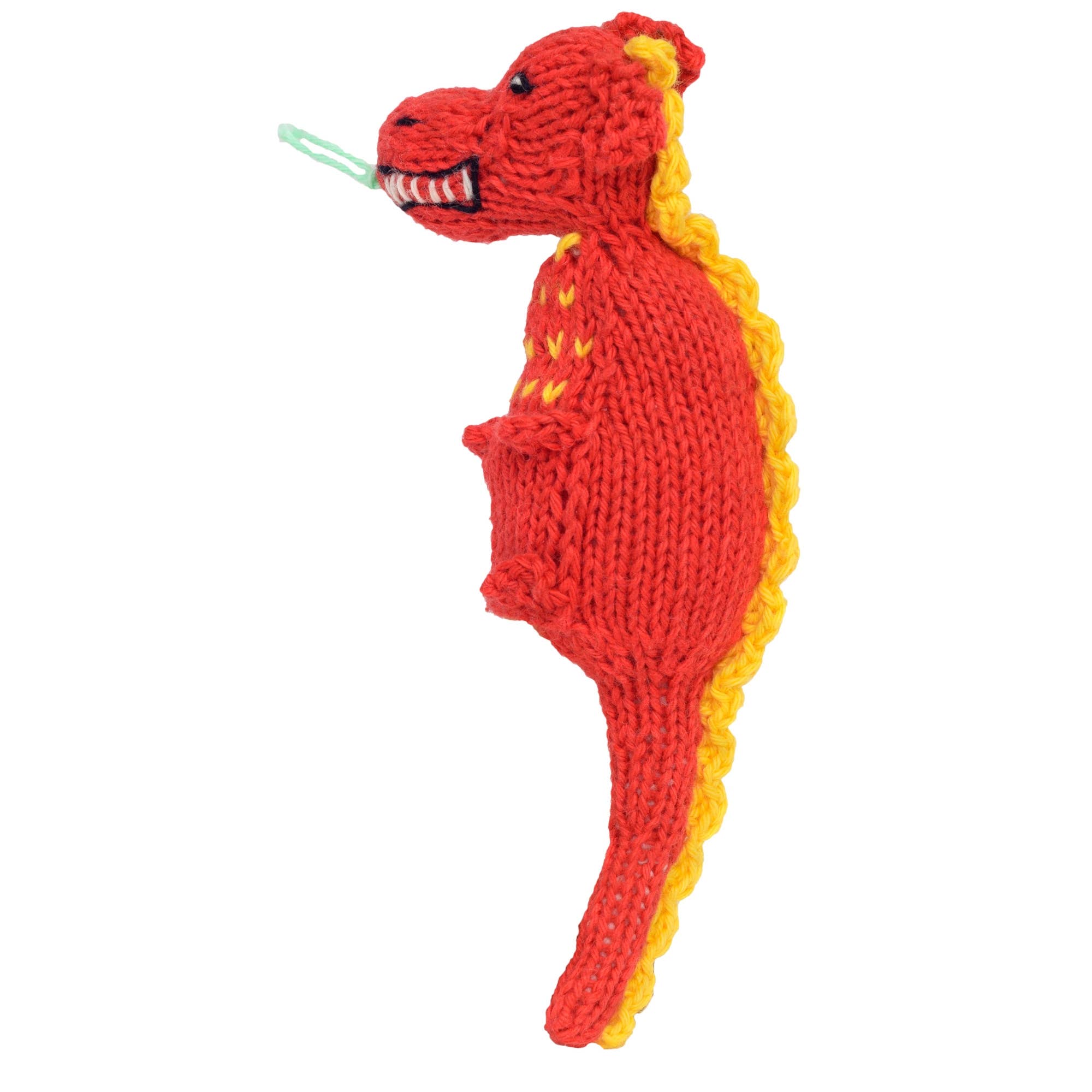 Dragon - Organic Cotton Finger Puppet - Natural Toy