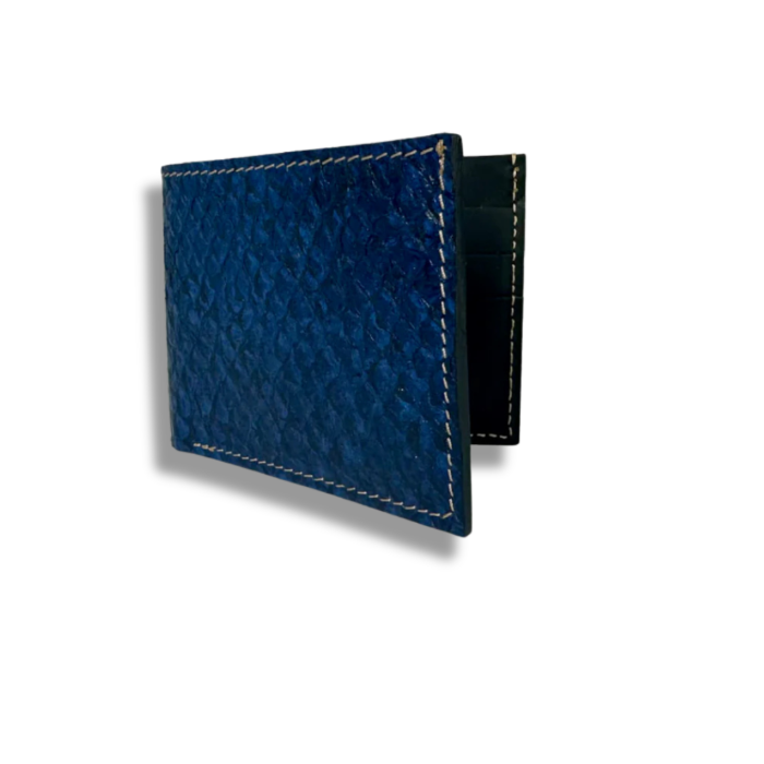 Men's Bifold Fish Wallets, Handmade Fish Skin Leather Wallet