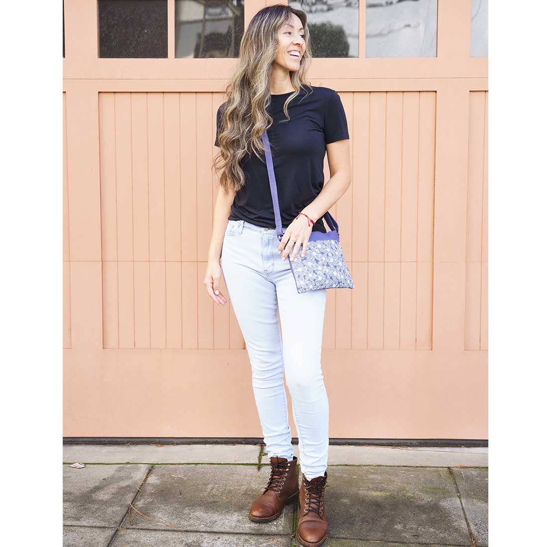 Small Canvas Crossbody Bag - Floral Crossbody - Vegan Purse