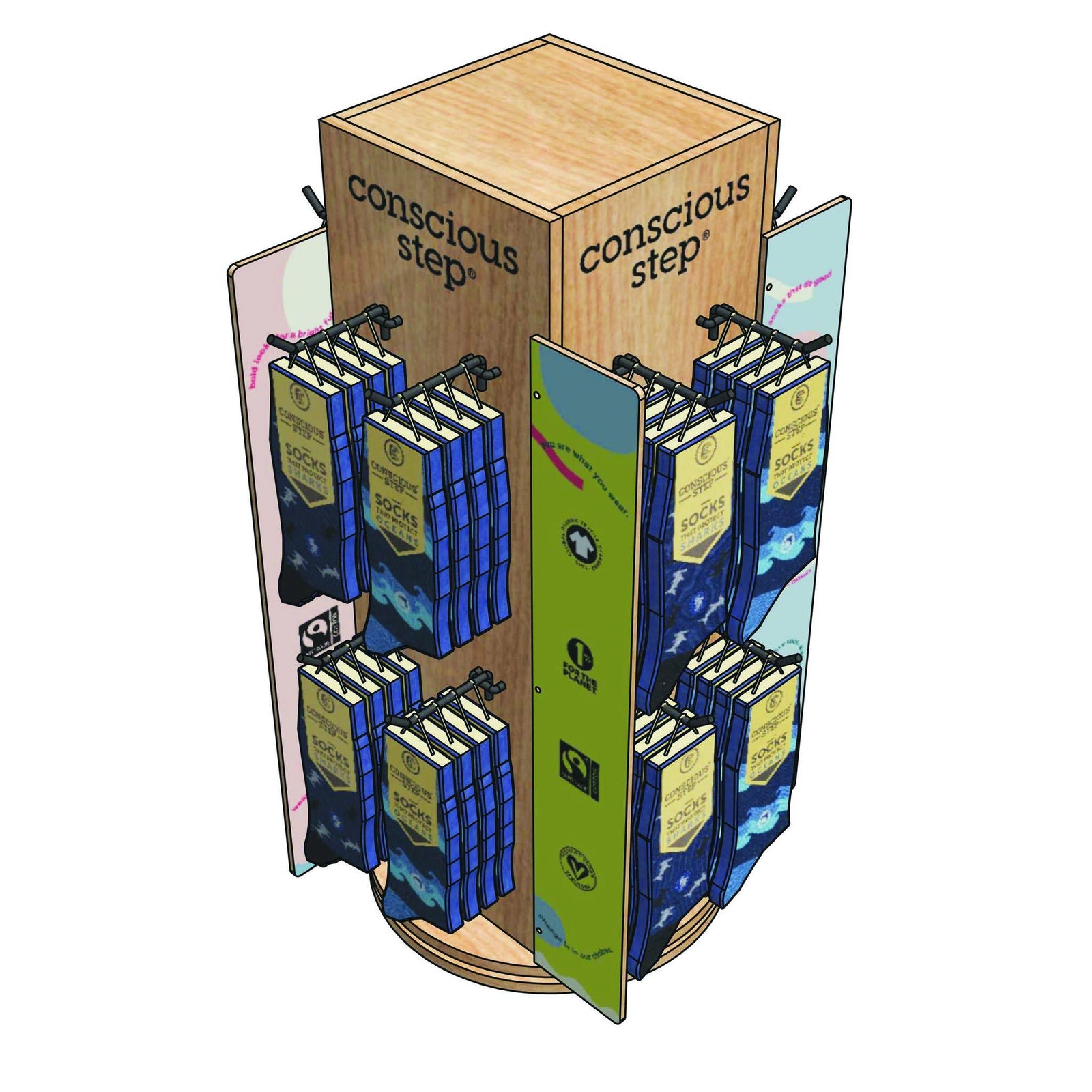 16 Arm Table Top Display