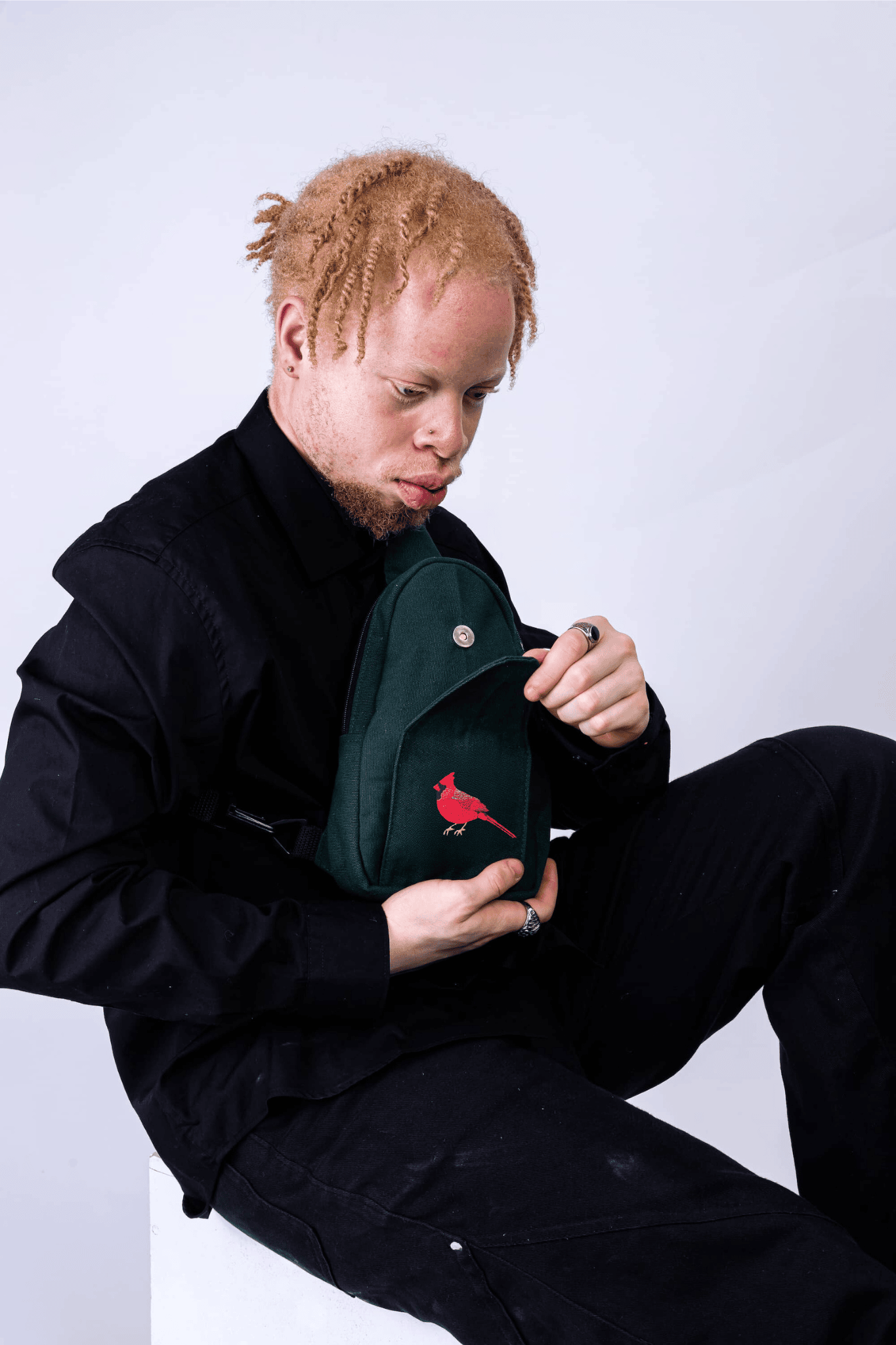 Embroidered Cardinal Sling Bag for Men and Women  - Buru