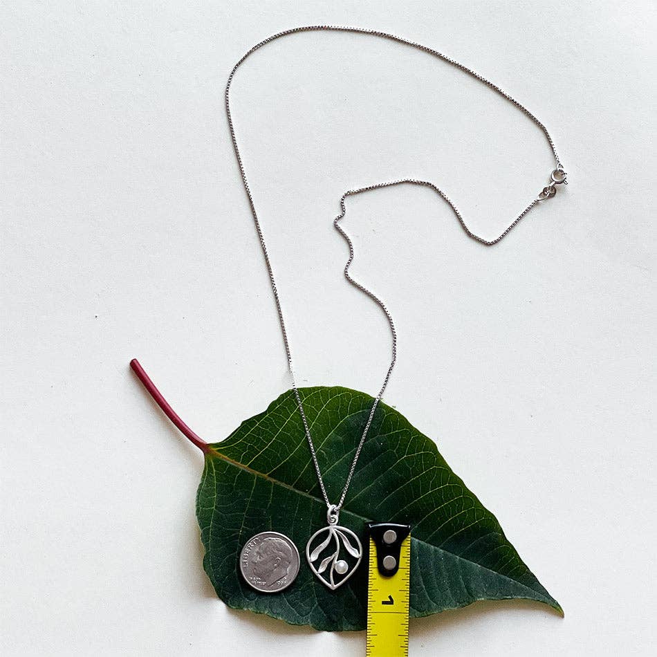 Whispering Leaf Necklace - Sterling Silver, Indonesia