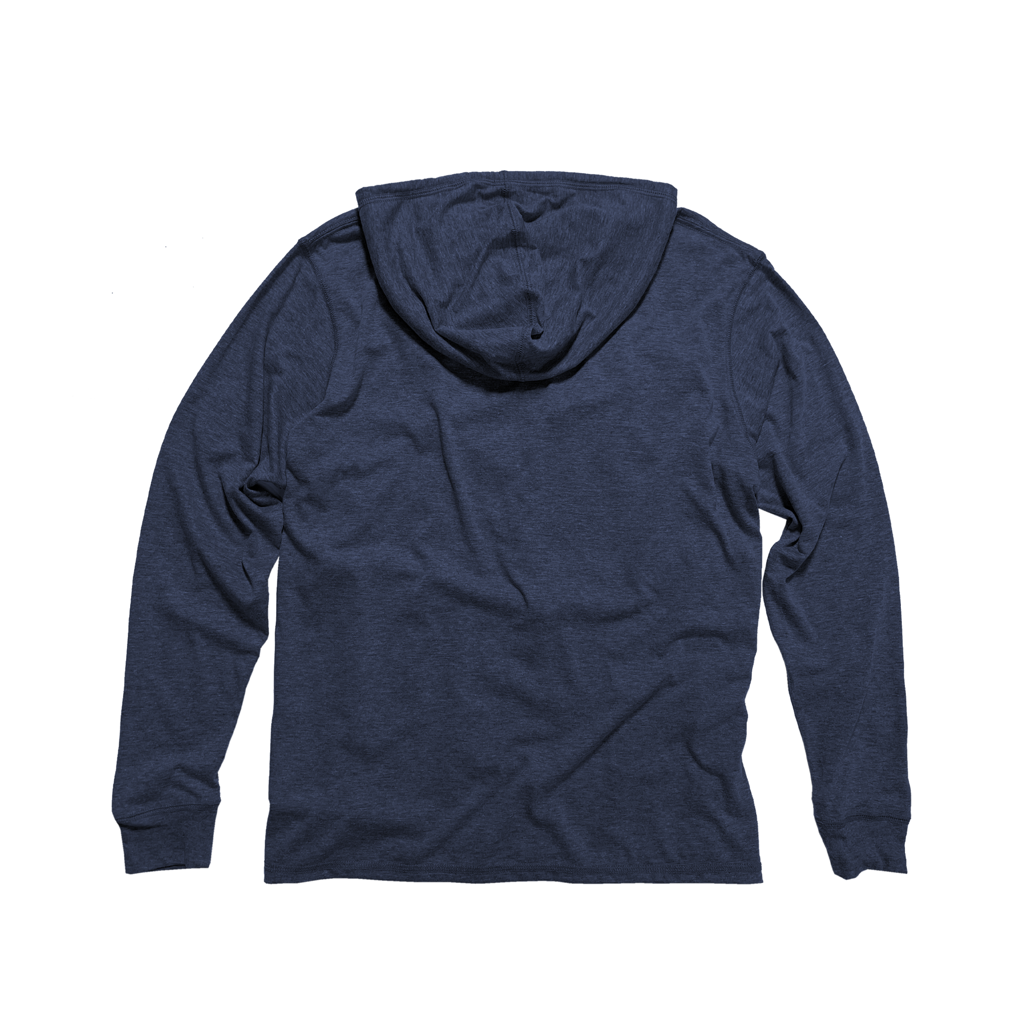 Unisex Hooded Long Sleeve Triblend Tee: Navy / 3X