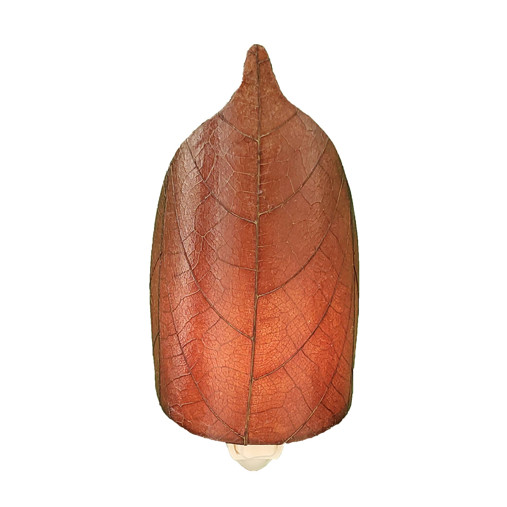 Leaf Nightlight Burgundy, Shade Made of Cocoa Leaves