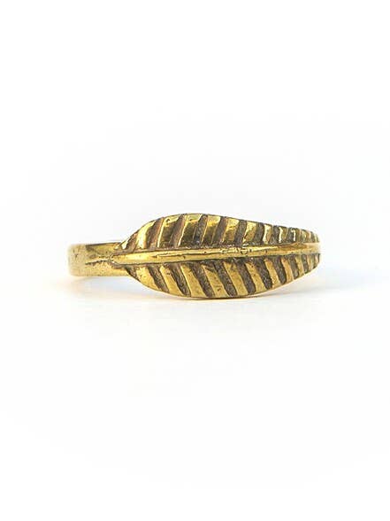 Feather Ring in Gold