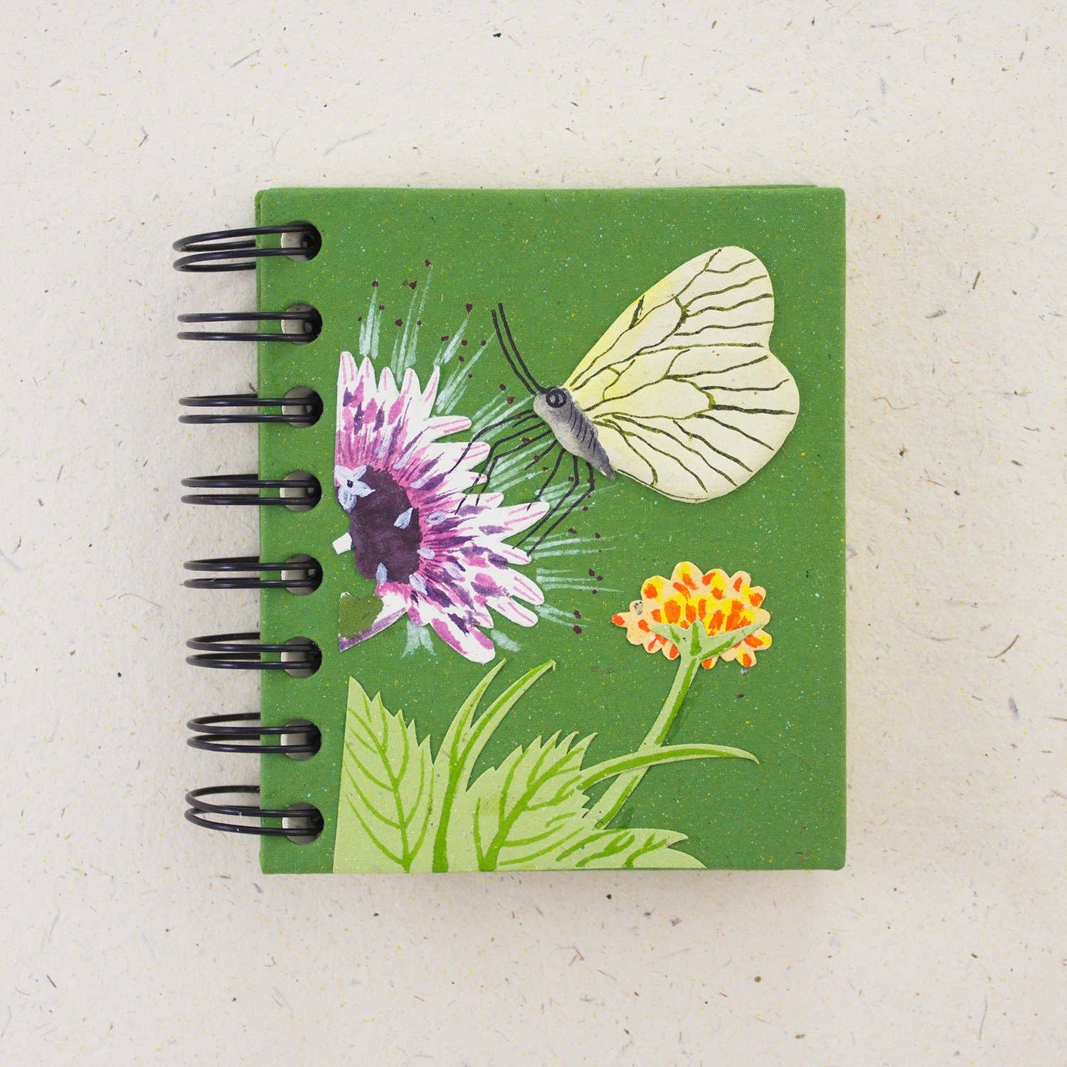 Small Notebook Butterfly Dark Green (w)