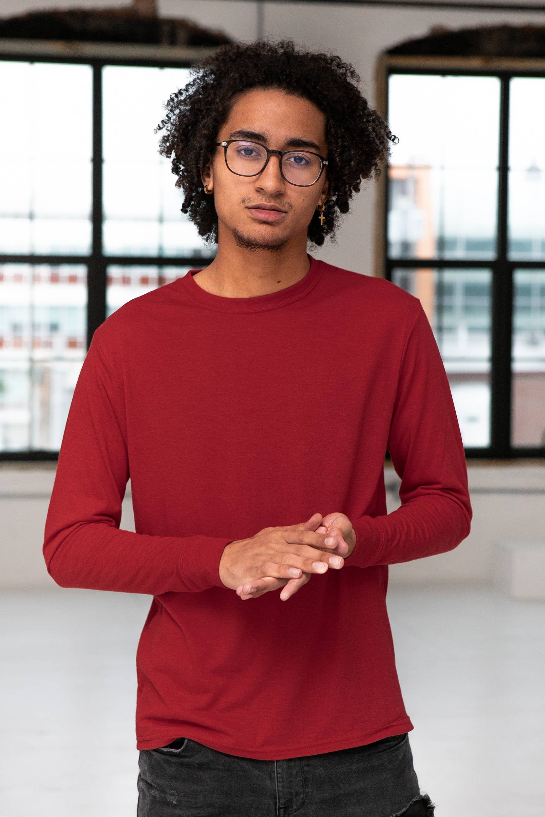 Unisex Triblend Long Sleeve Tee wander charcoal