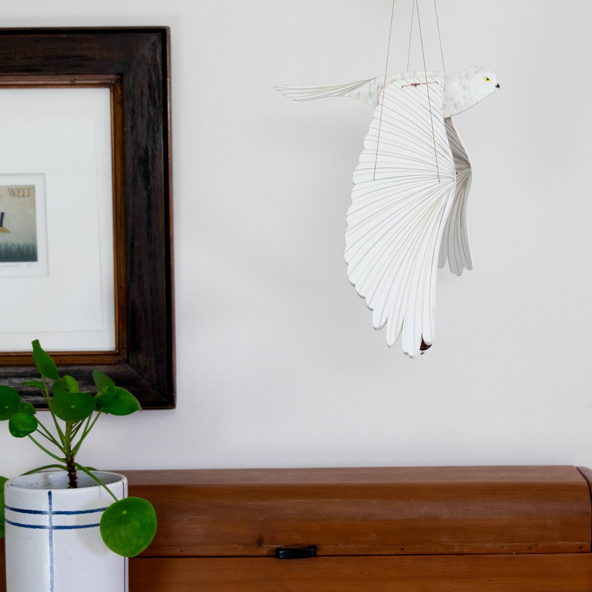 Snowy Owl Bird Flying Mobile