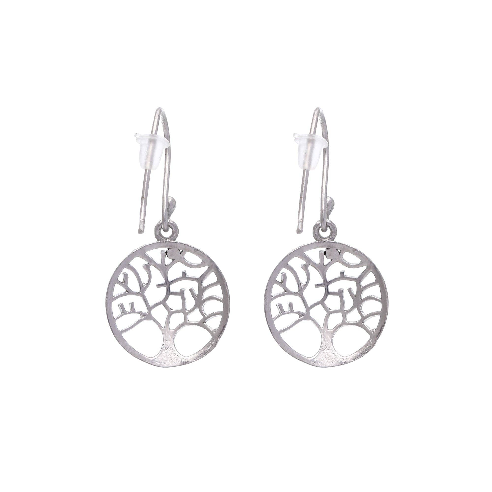 Tree of Life Earrings: Silver