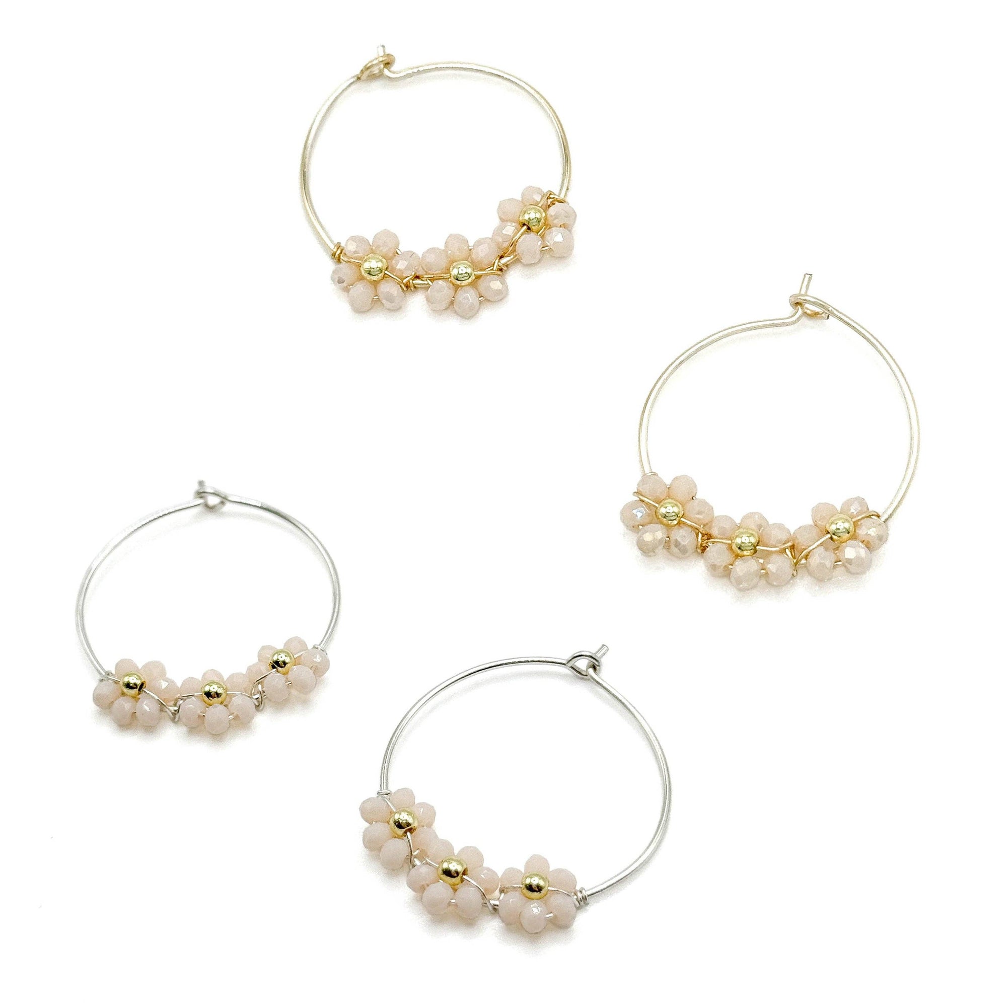 Daisy silver earrings