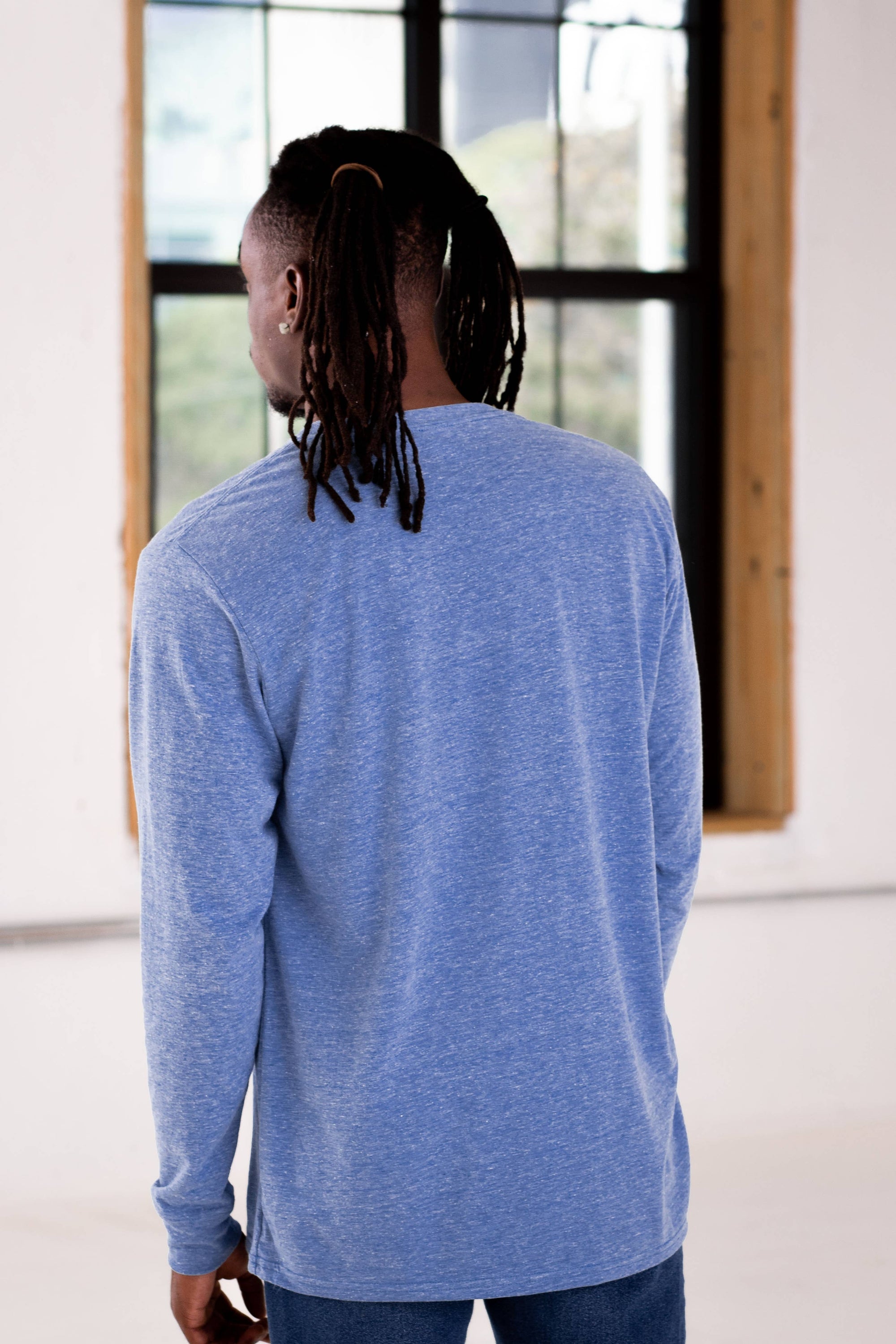 Unisex Triblend Long Sleeve Tee wander charcoal