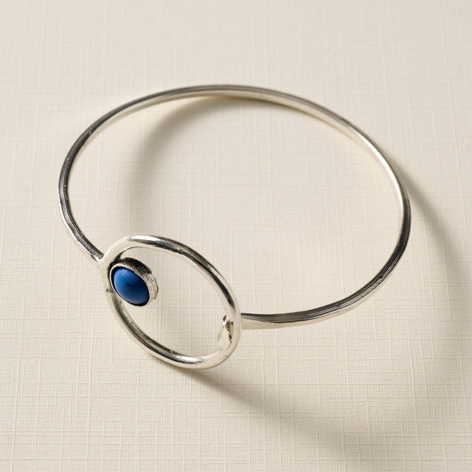 Kaksha Silver Cobalt Bead Bracelet