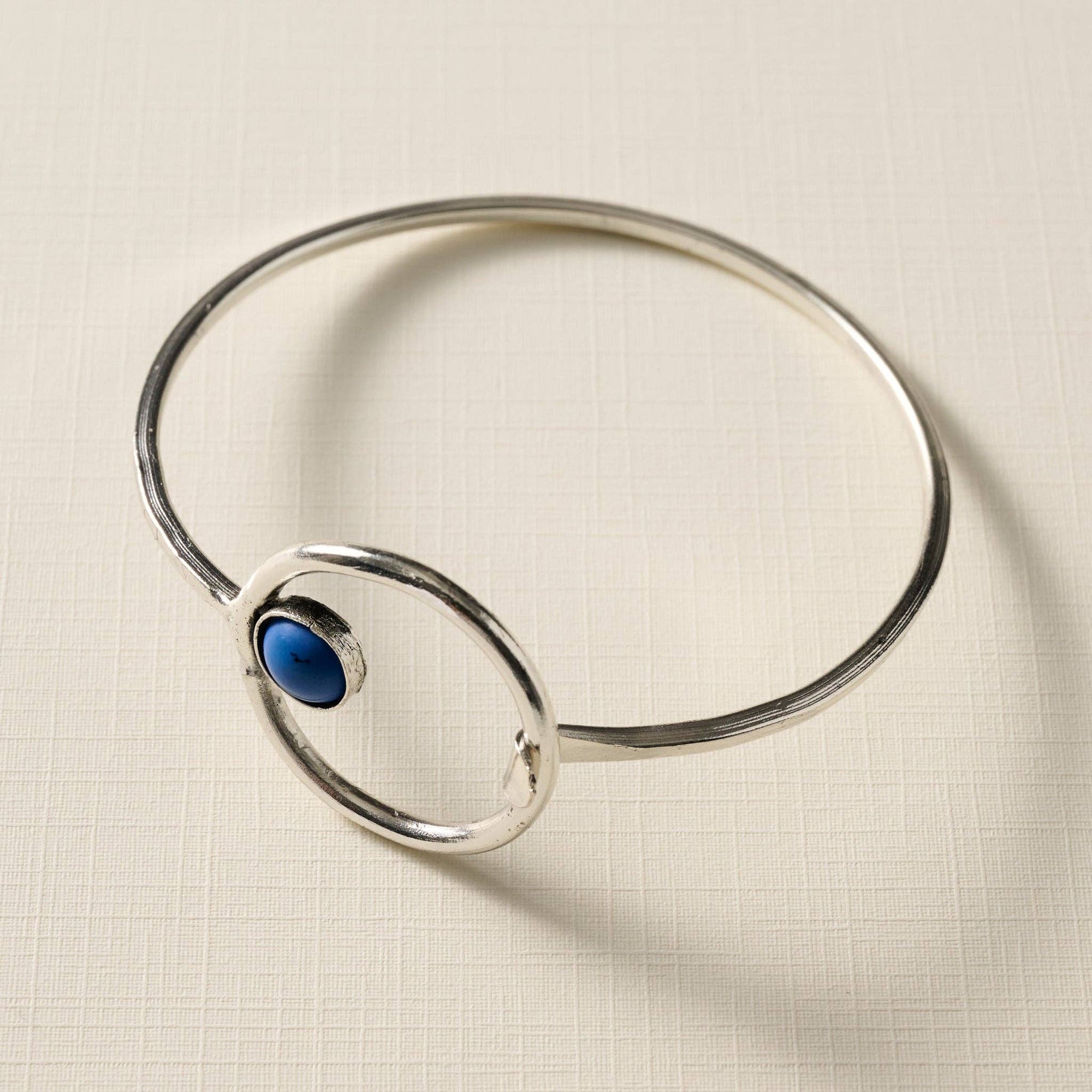 Kaksha Silver Cobalt Bead Bracelet