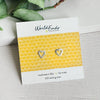 Open Heart Sterling Silver Posts