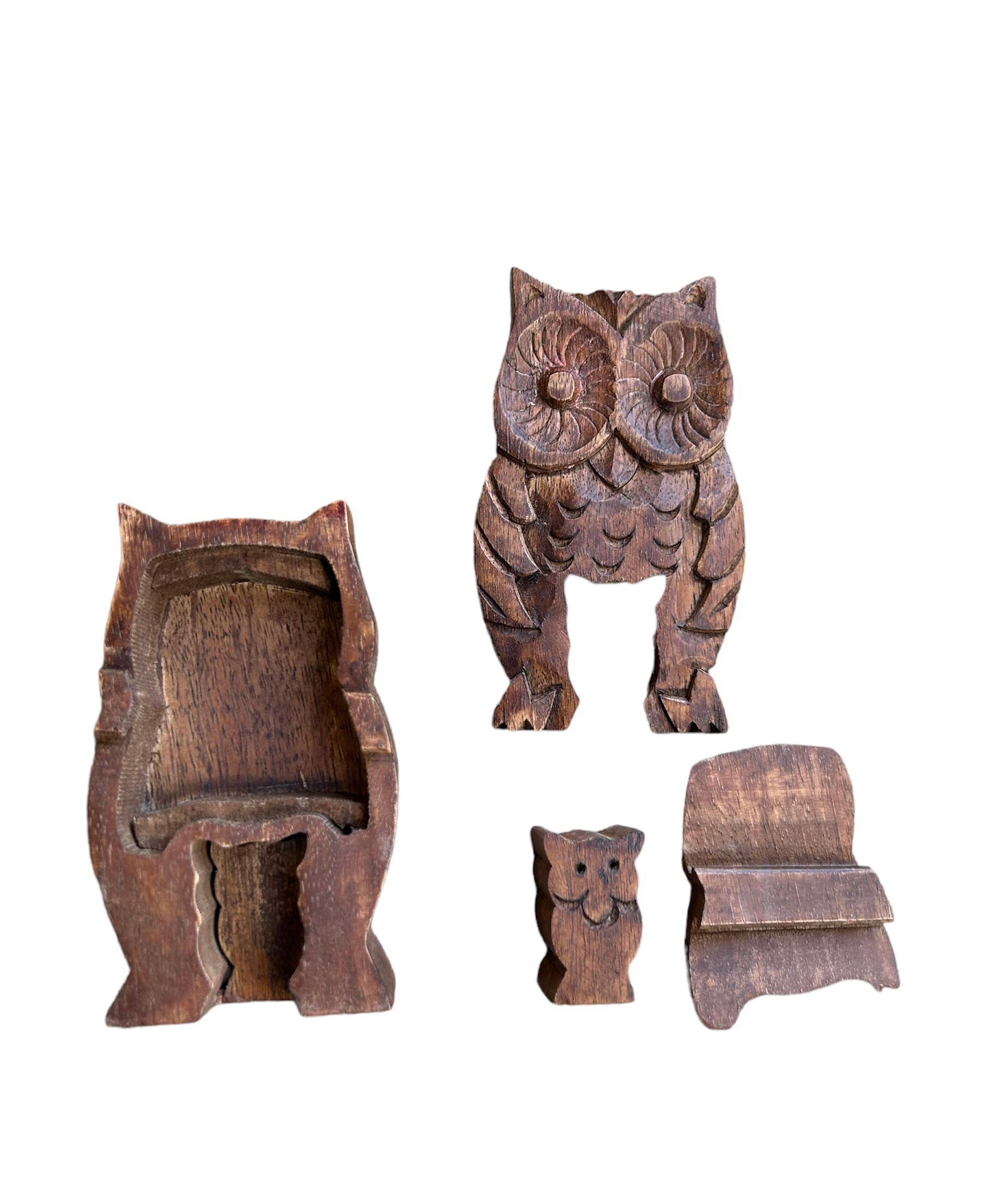 Owl With Baby Puzzle Box