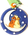 Cats on the Moon Ornament / suncatcher