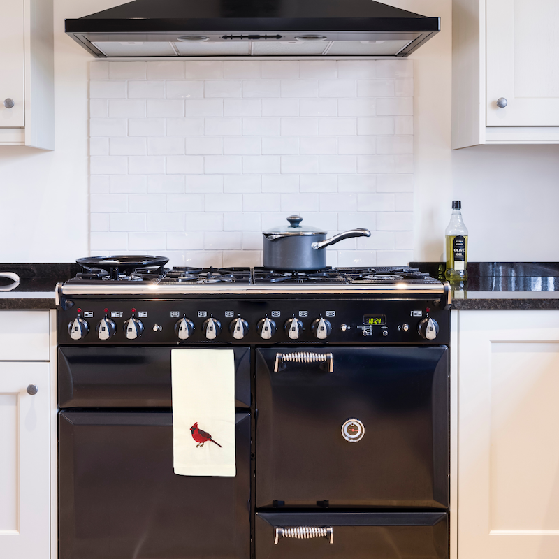 100% Cotton Kitchen Tea Towels with Bird Embroidery