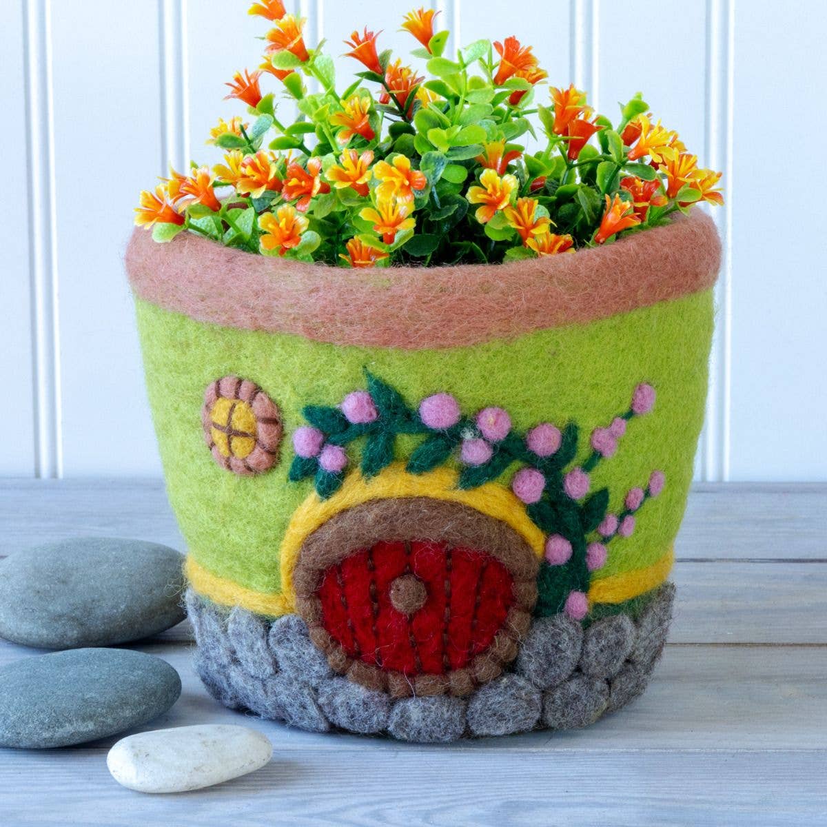 Forest House Felt Pot