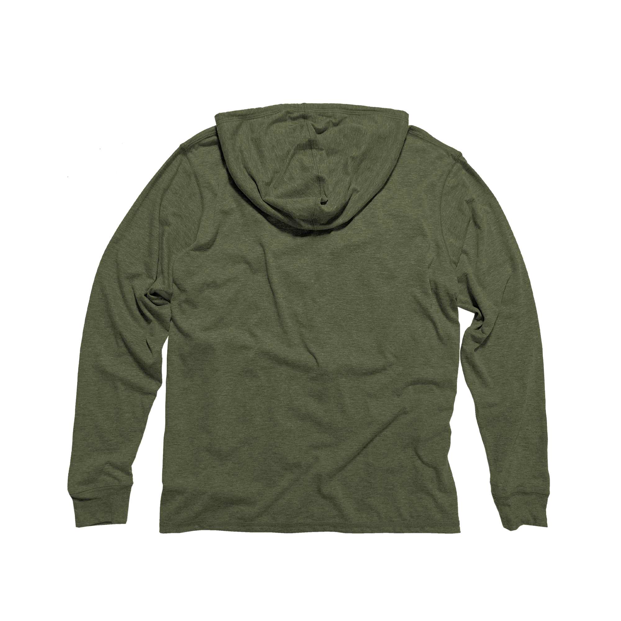Unisex Hooded Long Sleeve Triblend Tee: Navy / SM