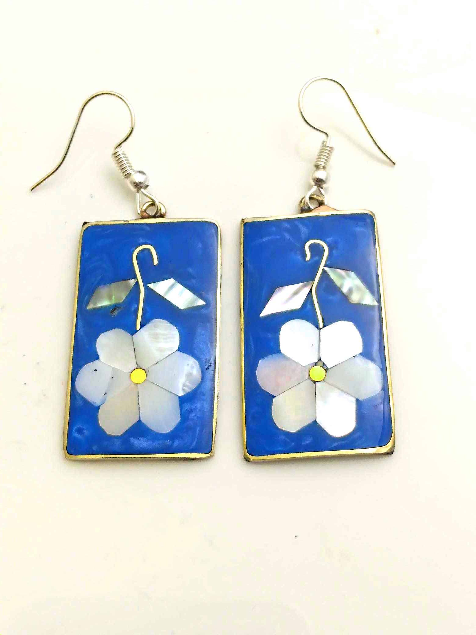 Widest Variety of Mexican Mosaic Inlaid Handcrafted Earrings