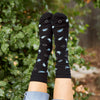 Socks that Give Water (Black Paisley): Medium