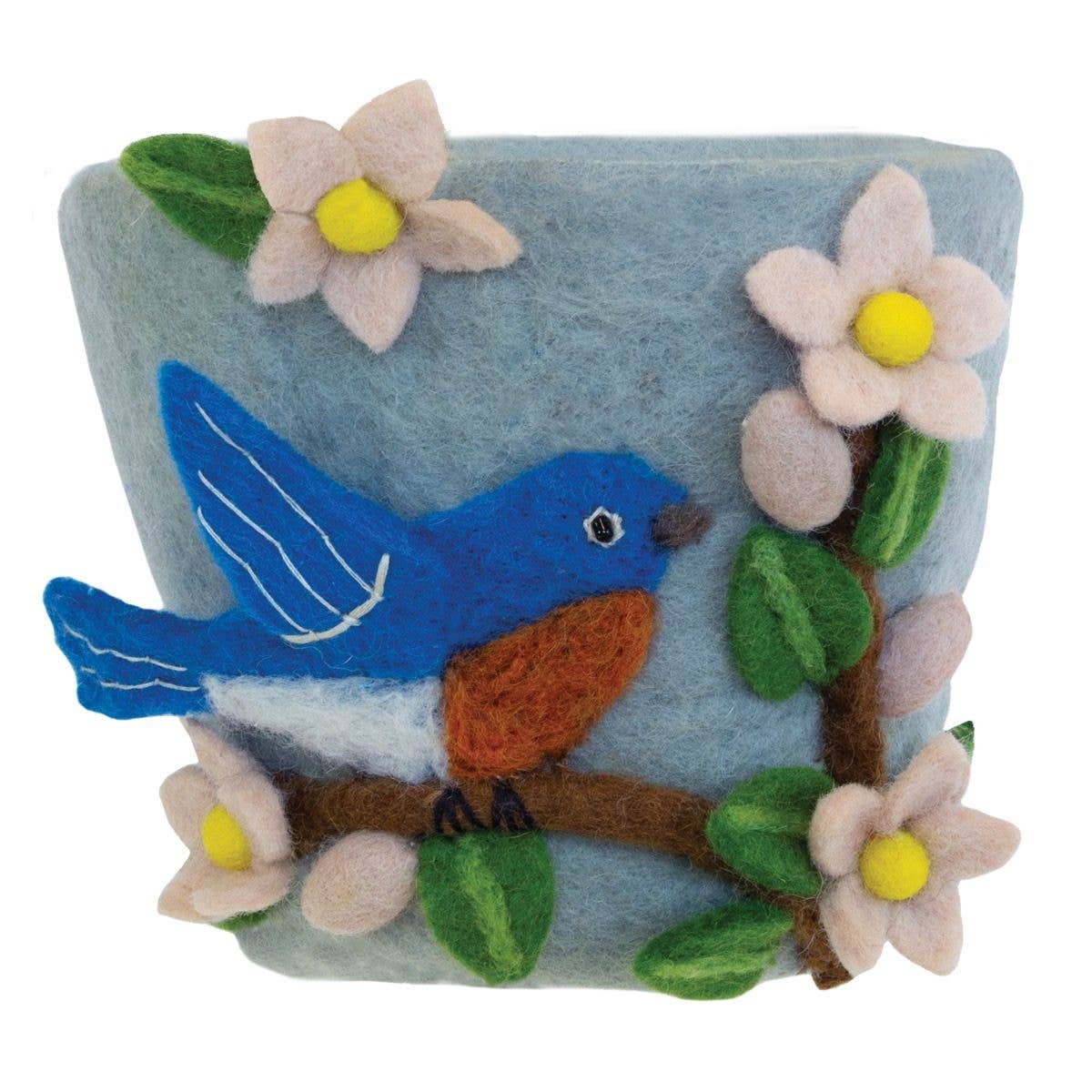 Magnolia Bluebird Felt Pot