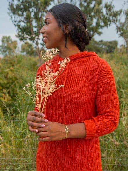 Rhombus Cut Out Cuff - Brass