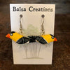 American Goldfinch Balsa Earrings
