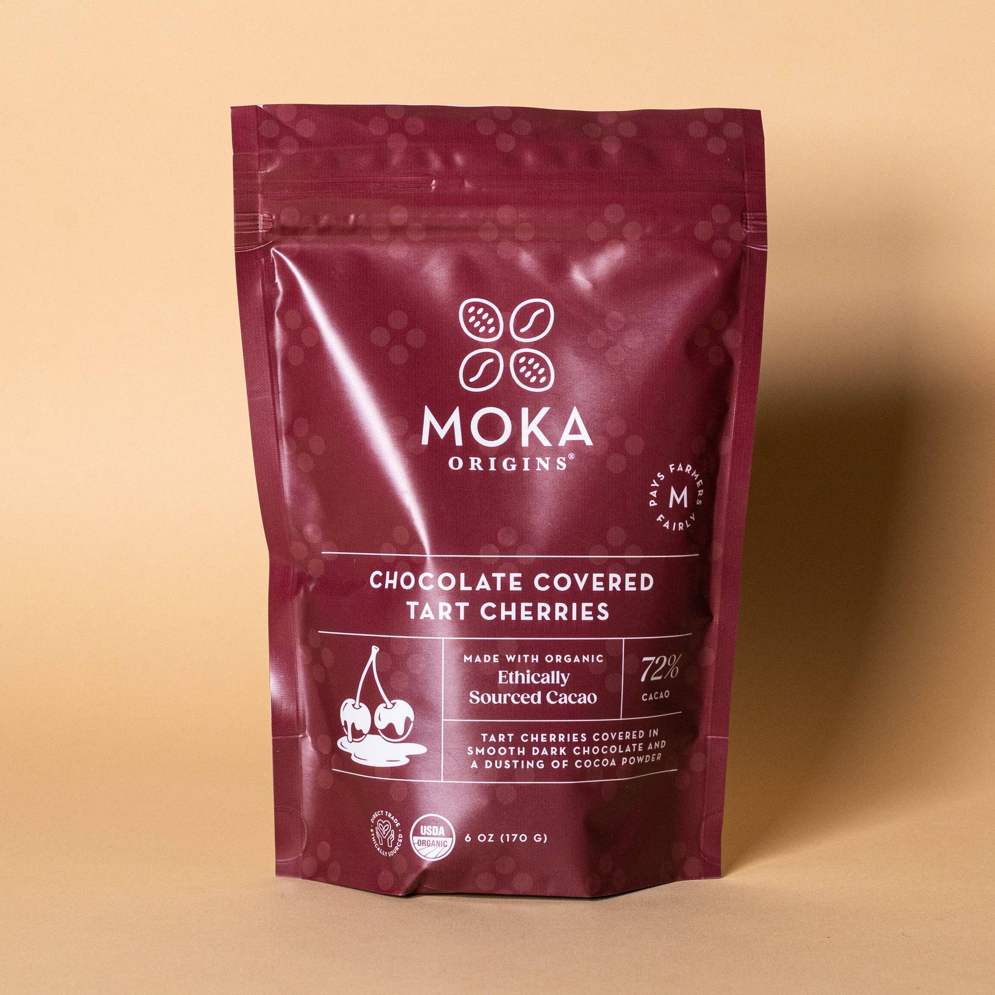 Organic Dark Chocolate Covered Cherries (6oz)