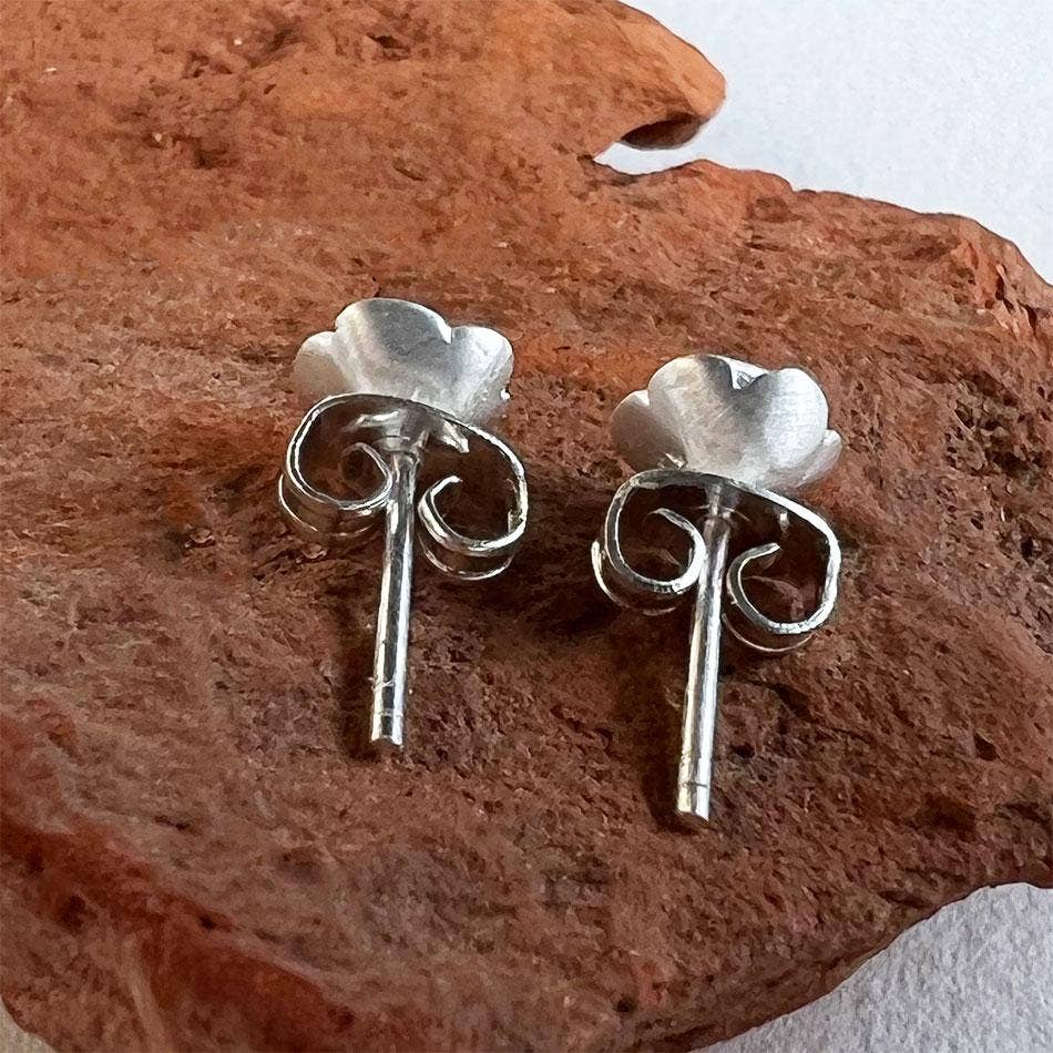 Tiny Rose Studs - Sterling Silver, Indonesia