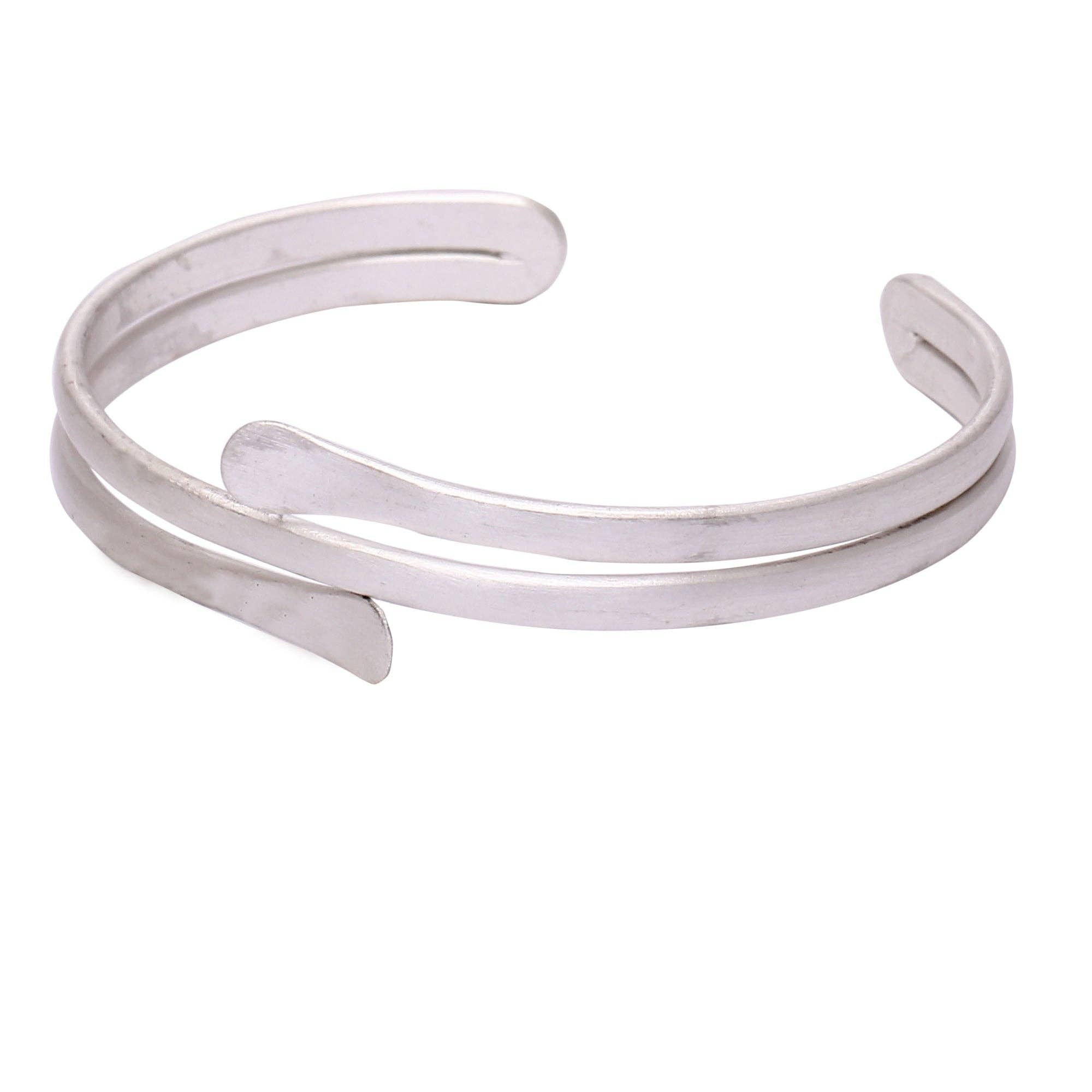 Ria Cuff Bracelet: Silver