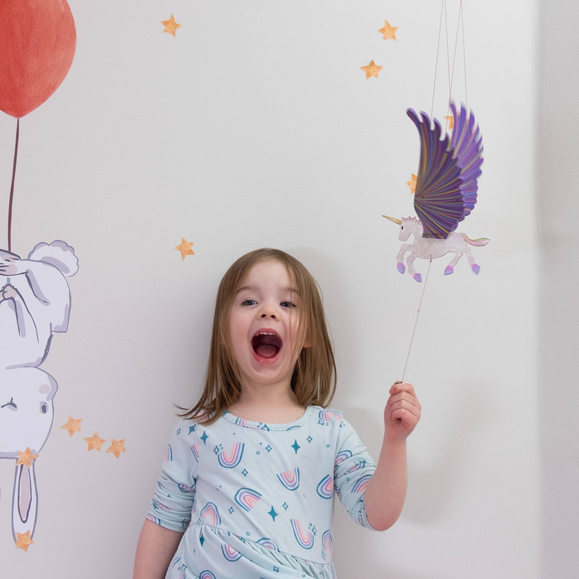 Unicorn Flying Mobile - Purple