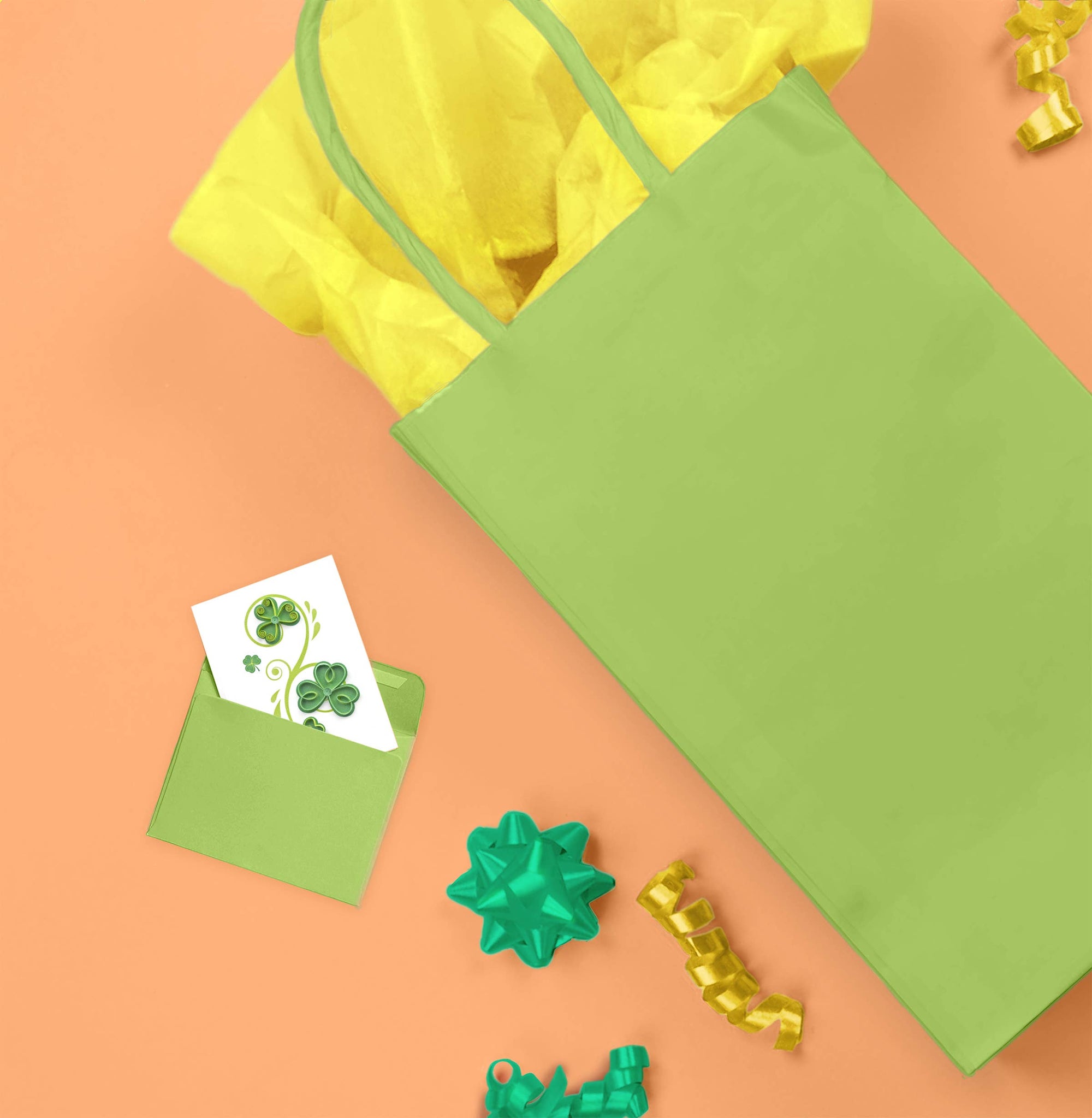 Quilled Shamrocks Gift Enclosure Mini Card