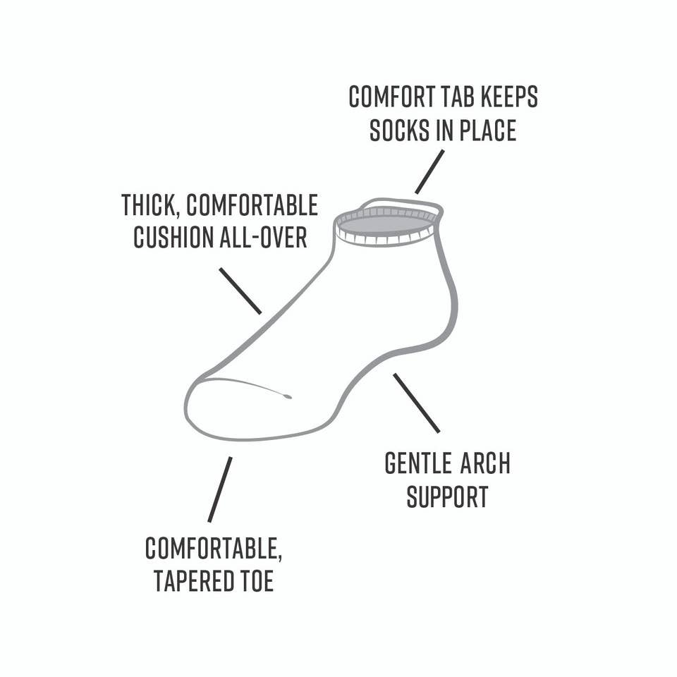 Organic Cotton Tab Footie Socks - Pattern