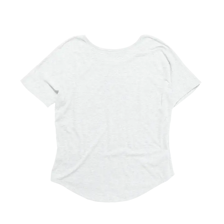 Floral Hoop Flowy Graphic Tee - Vintage White - 24pk
