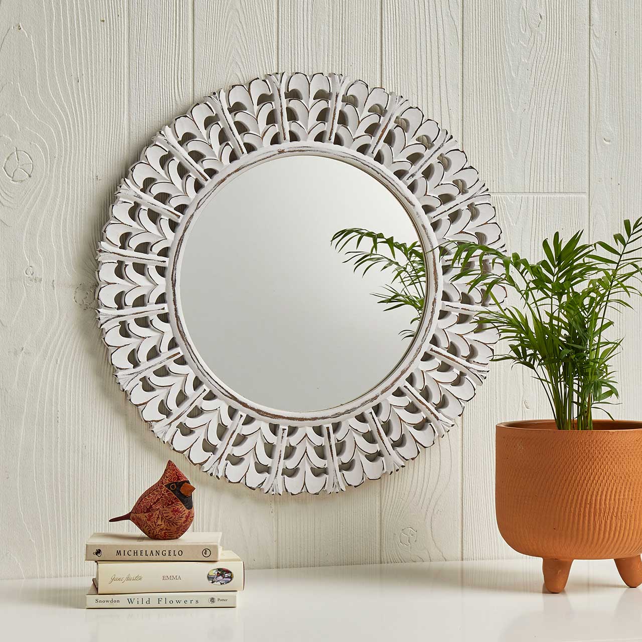Khilana Hand-Carved Wall Mirror