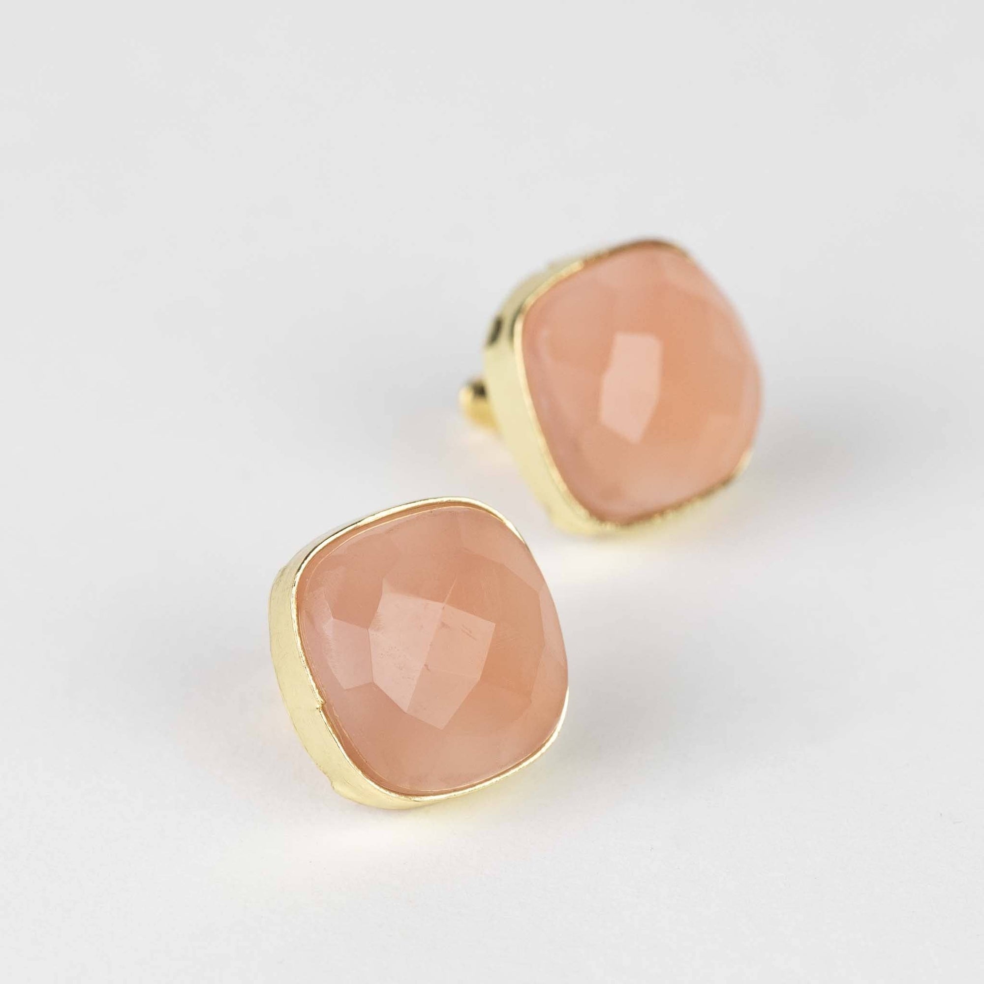 * Rose Onyx Stud Earrings