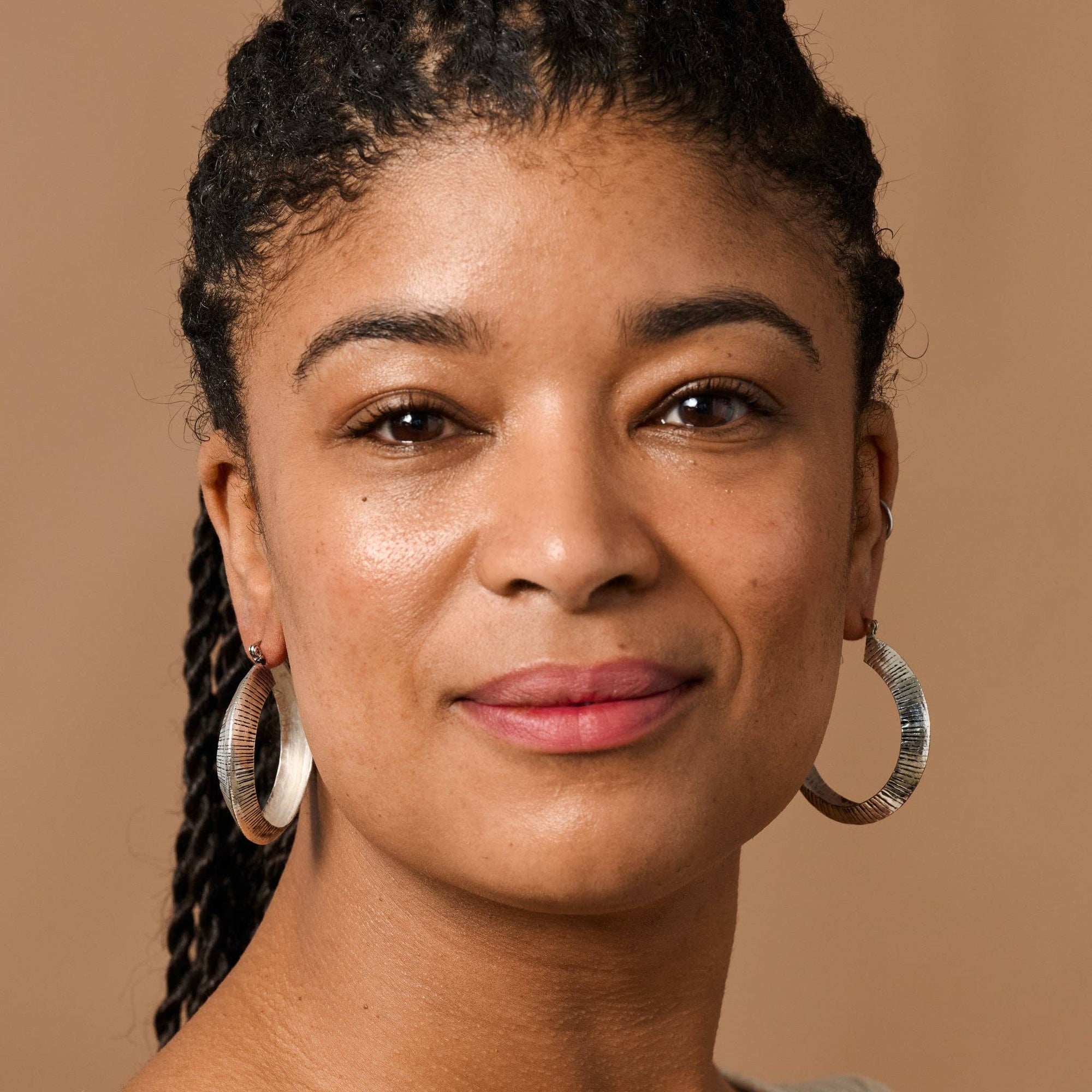 Mira Etched Hoop Earrings