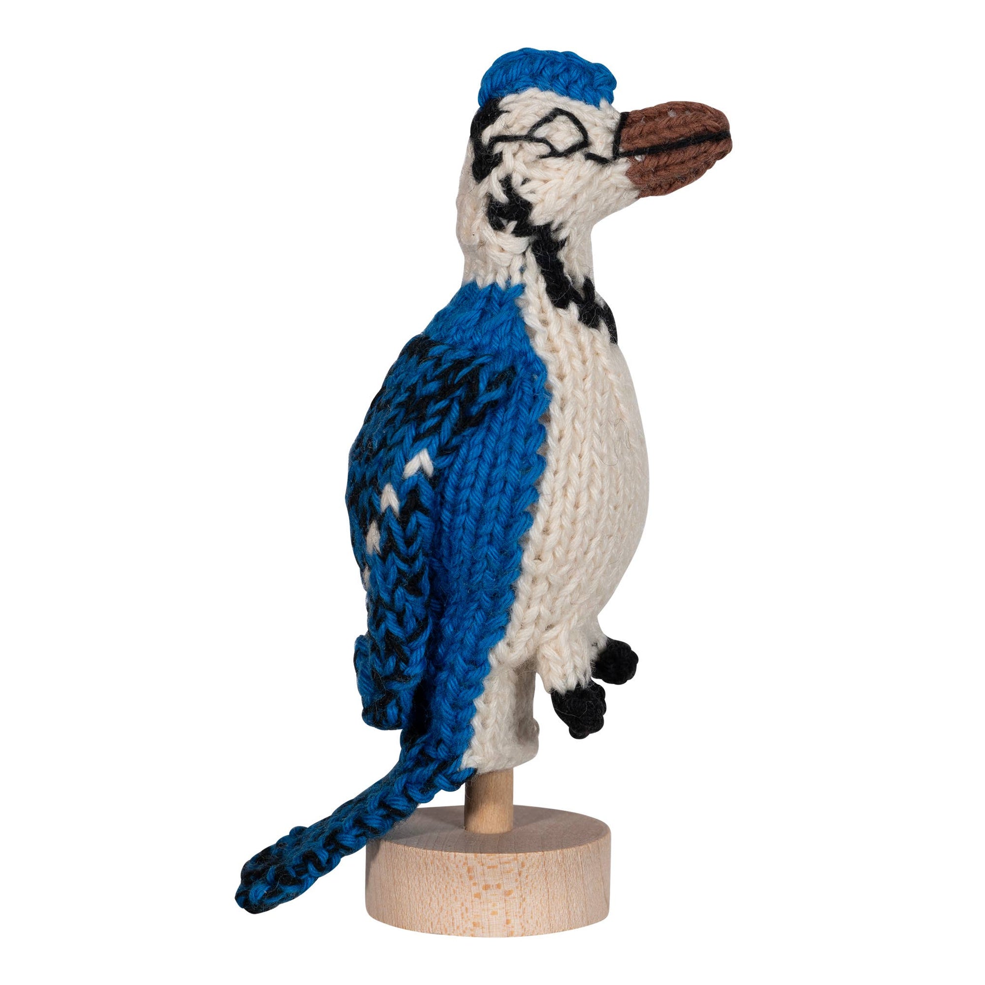 Bluejay - Organic Cotton Finger Puppet - Natural Toy