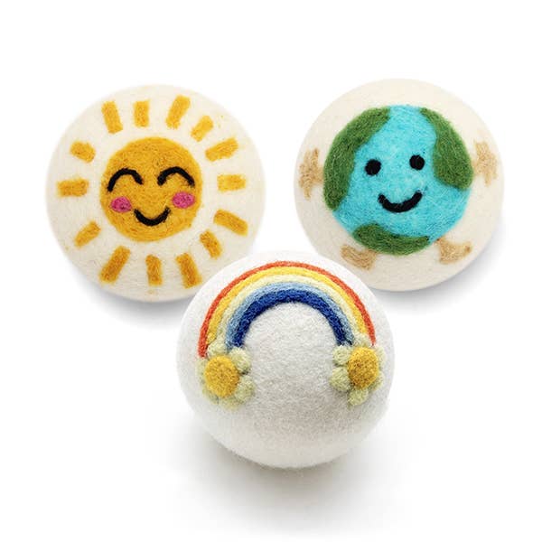 Earth • Sun • Rainbow: Eco Wool Dryer Balls Fair Trade