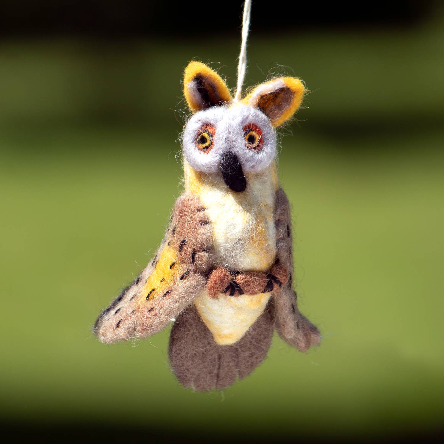 Great Horned Owl Woolie Bird Ornament