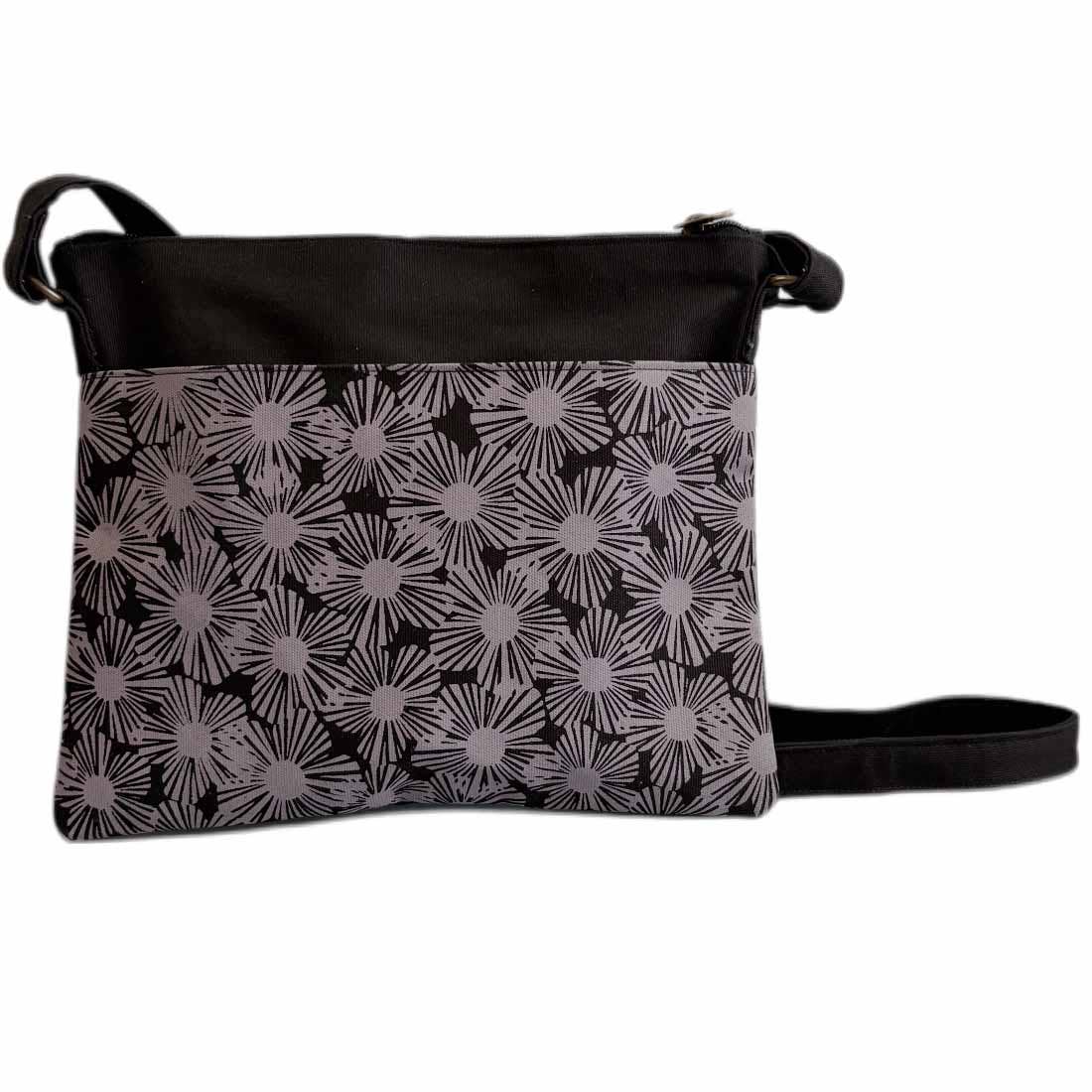 Small Canvas Crossbody Bag - Floral Crossbody - Vegan Purse